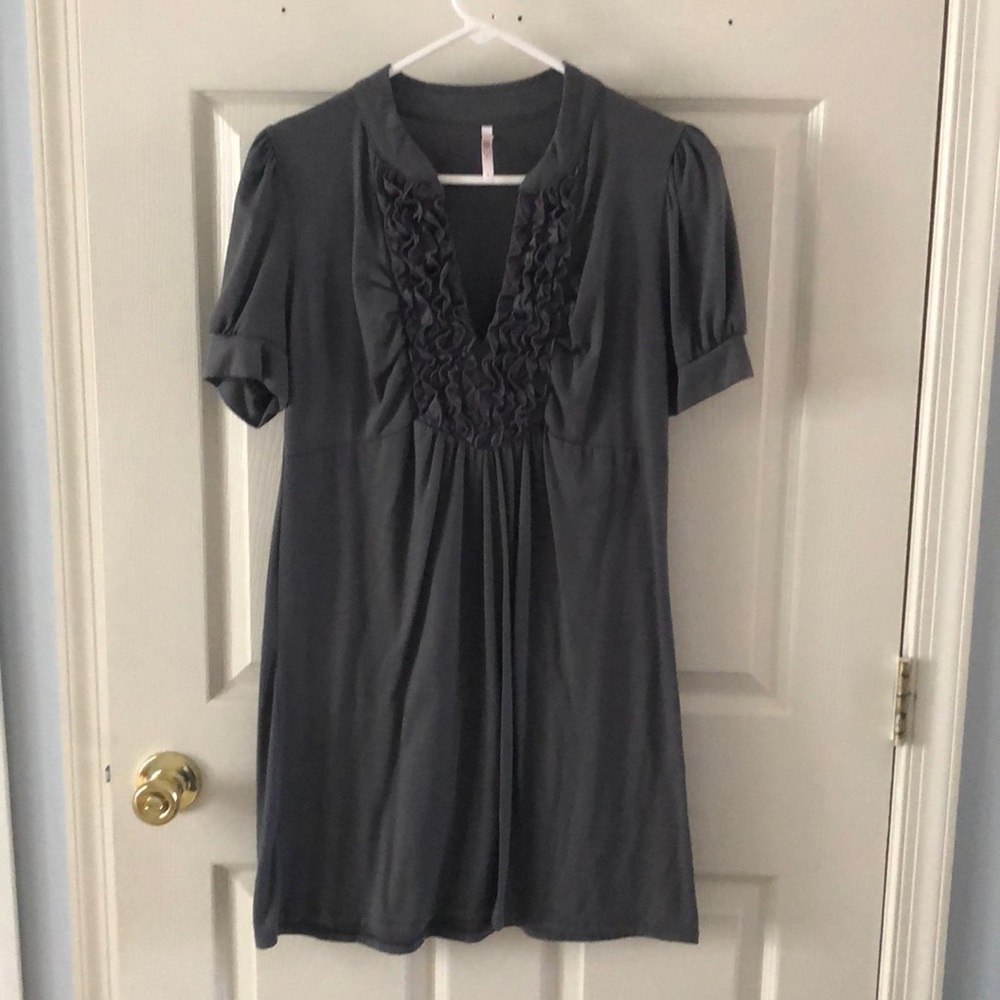 dark gray knit dress